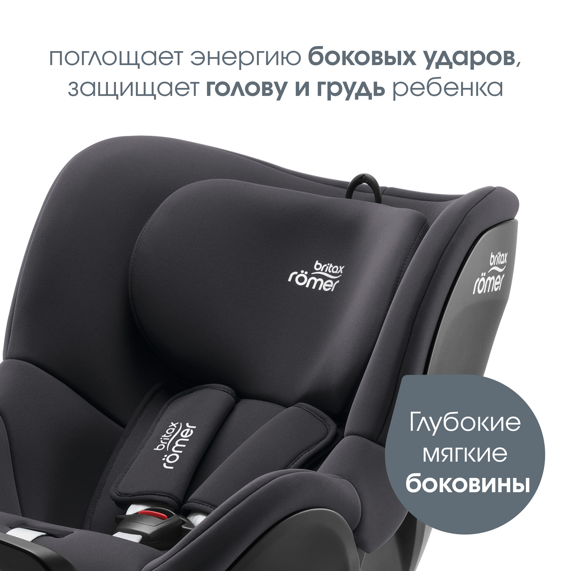 Автокресло Britax Roemer Dualfix Plus Midnight Grey Isofix 0+/1 (0-18 кг) серый - фото 5