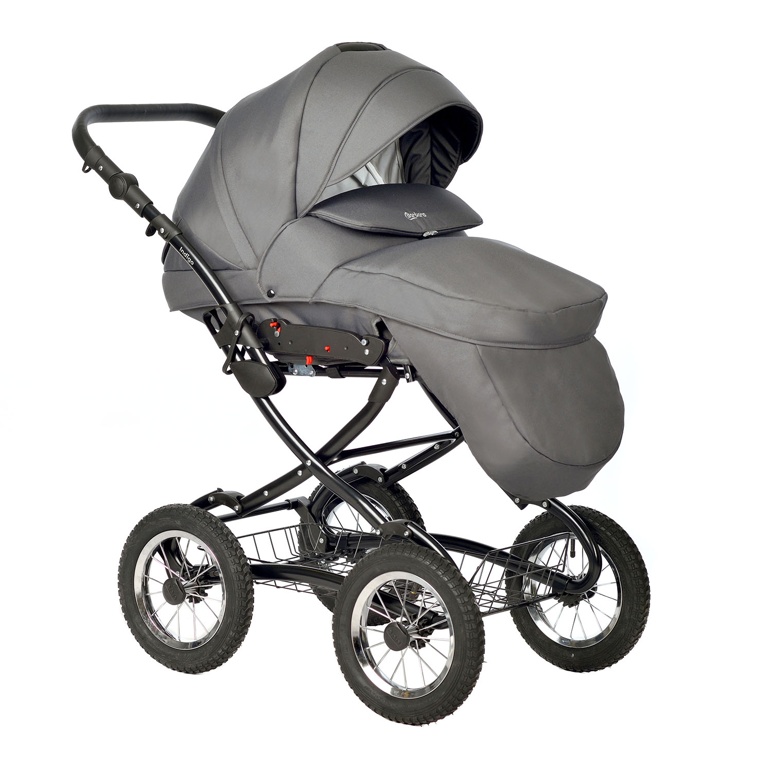 Коляска 2в1 Indigo Barbara Classic 05 серый - фото 5