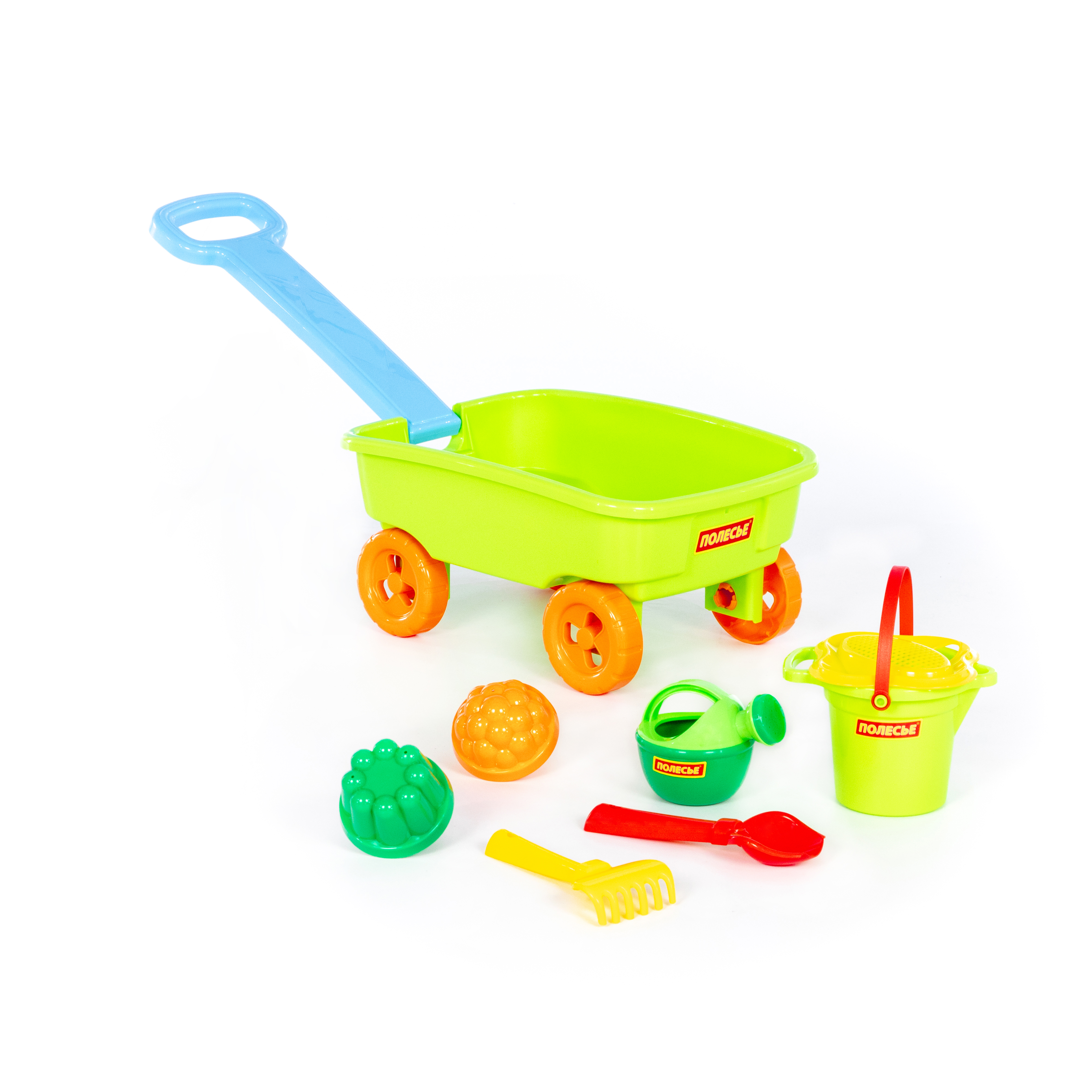 Песочный набор Полесье с тележкой 1 предм. - фото 4