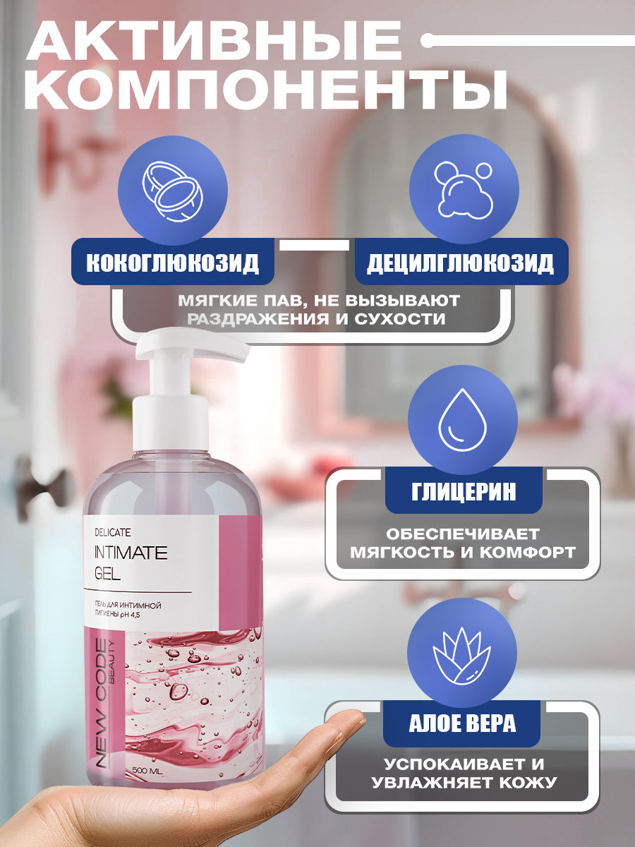 Гель для интимной гигиены New Code 500 мл - фото 3