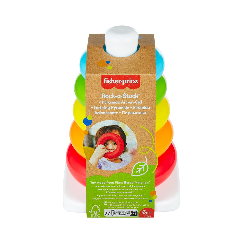 Игрушка Fisher Price пирамидка Складывай и толкай - фото 2