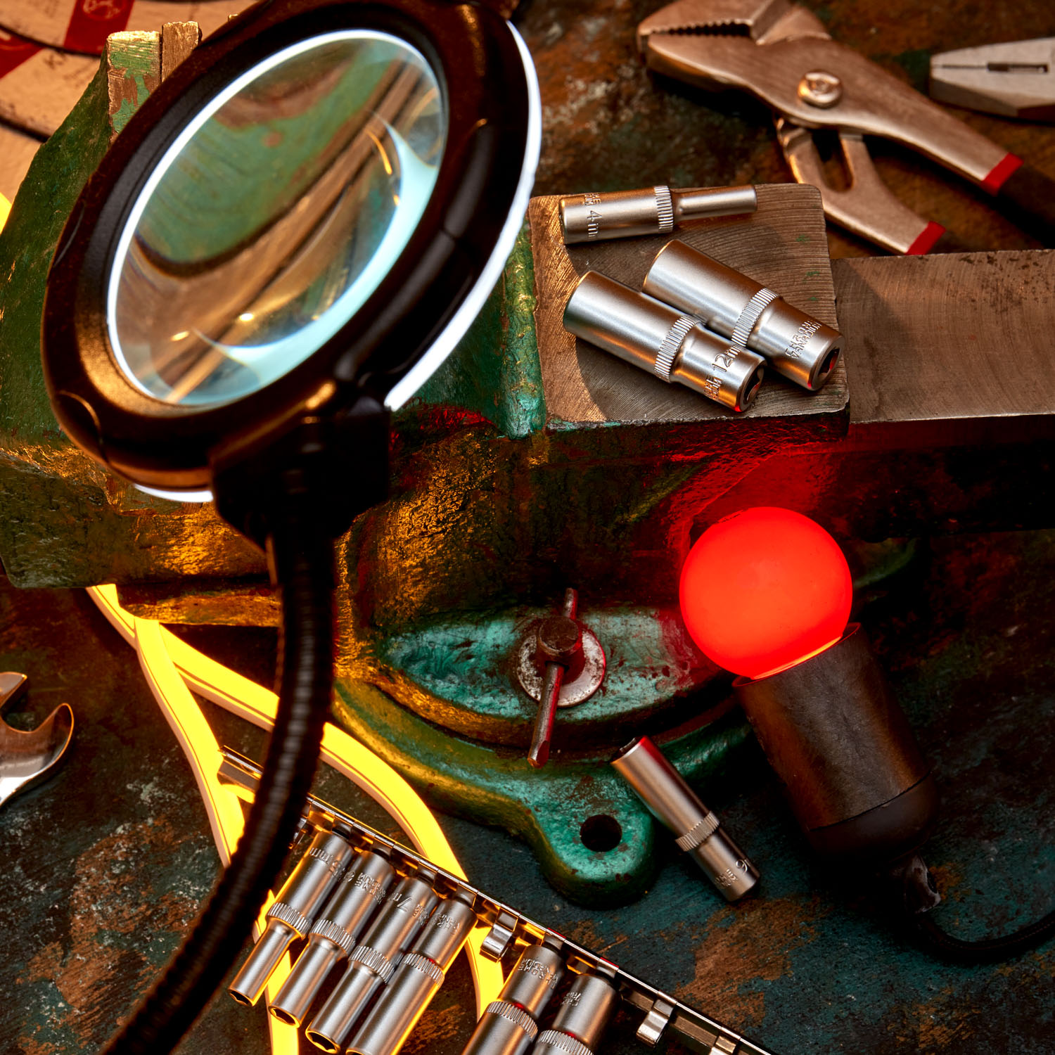 Набор удлиненных торцевых головок 1/4, шестигранные, CrV, 10 шт., 4-13мм - фото 3