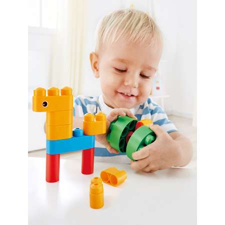 Конструктор Hape Птицы и звери из мини-блоков 13 дет.