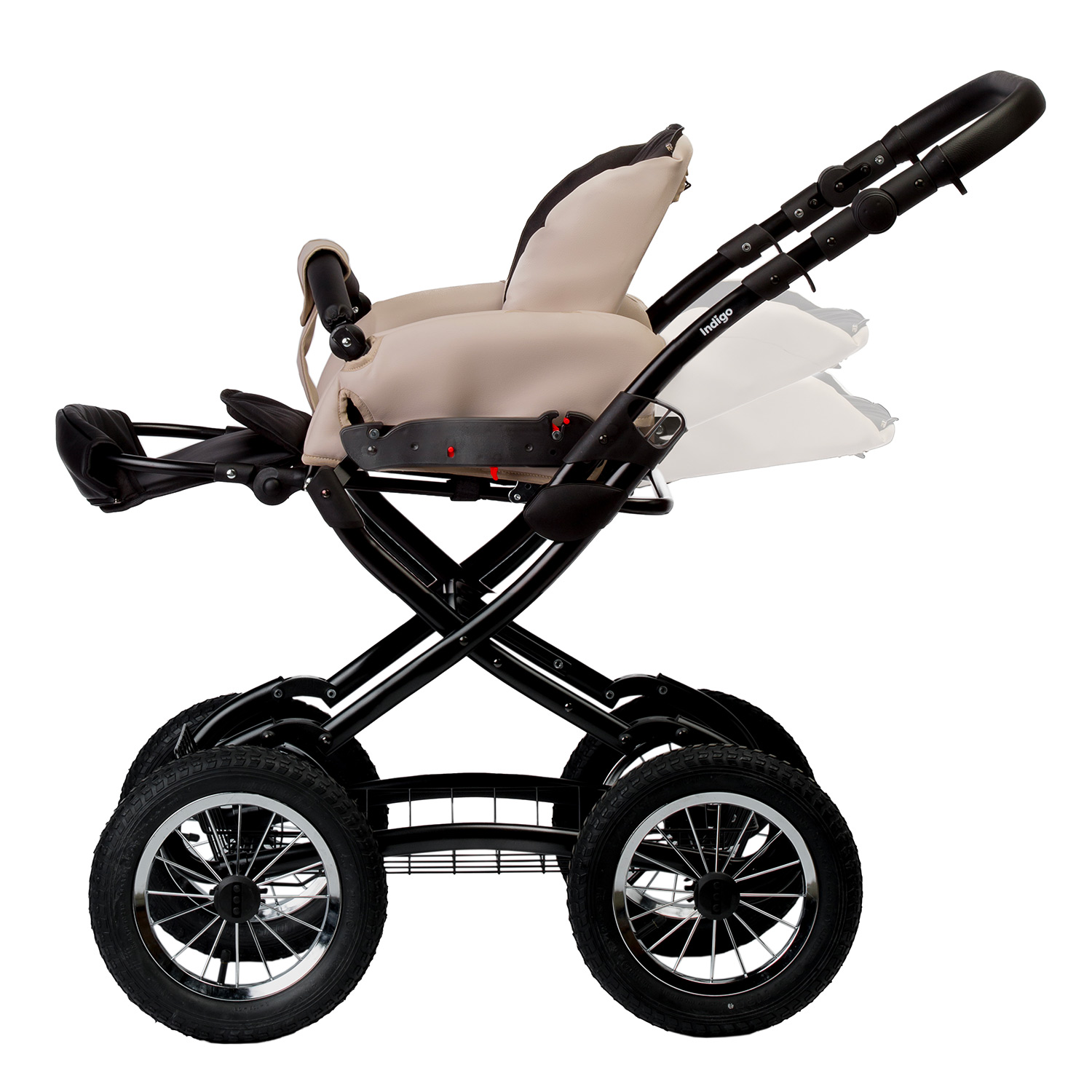 Коляска 2в1 Indigo Barbara Eco 02 бежевый - фото 8