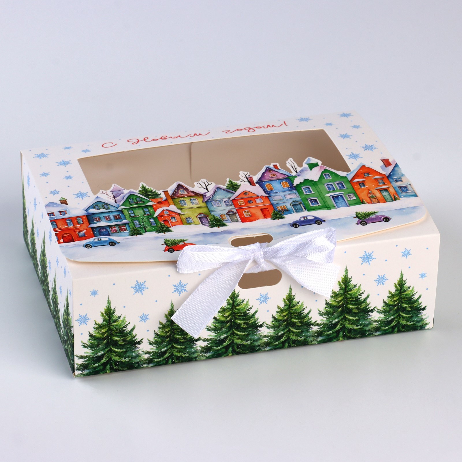 Коробка сборная Дарите Счастье "Новогодний город", 16,5 х 12 х 5 см - фото 2