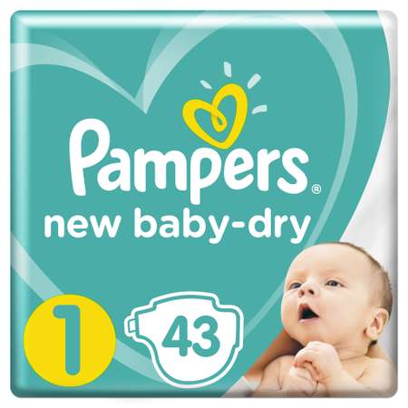 Подгузники Pampers New Baby-Dry 1 (2-5 кг) 43 шт.