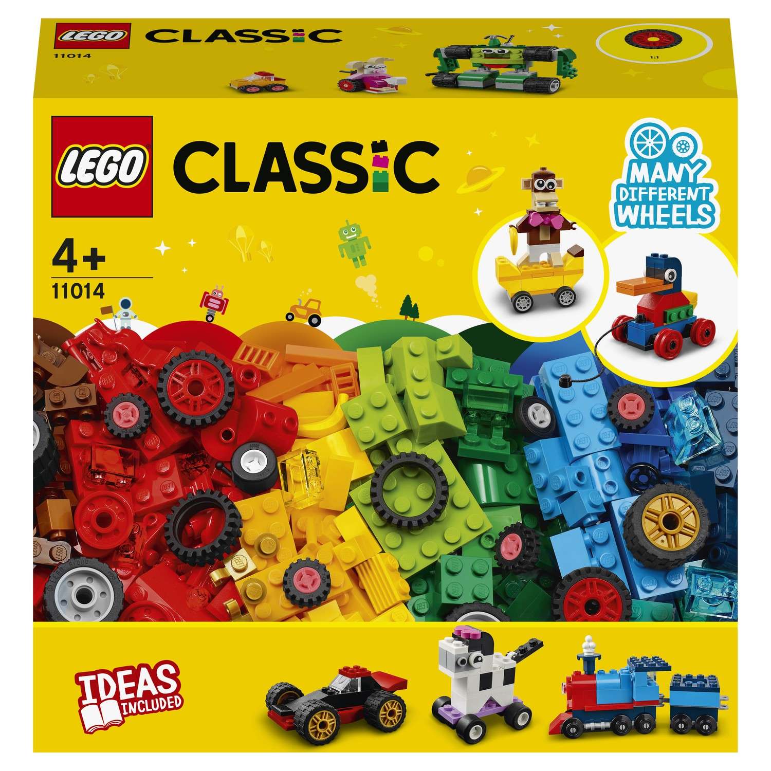 Конструктор LEGO Classic Кубики и колёса блочный - фото 2