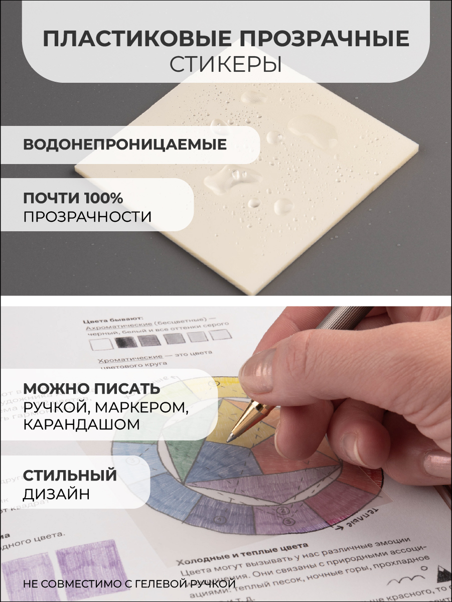 Стикеры AXLER для записей и заметок бумажный блок самоклеящиеся бумага с клеевым краем - фото 3