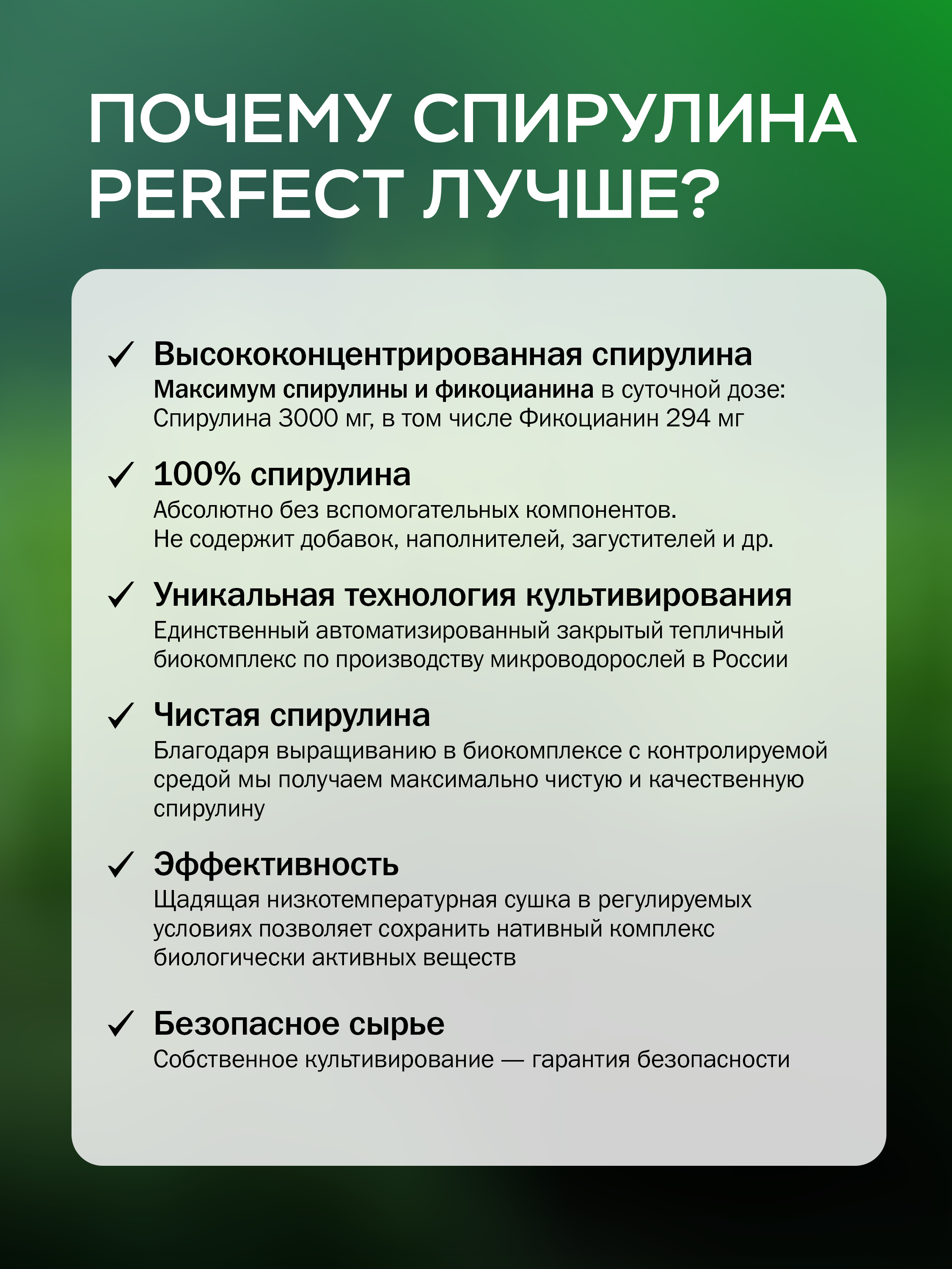 Витамины и минералы VITAUCT Спирулина Perfect 3000 мг, таблетки - фото 4
