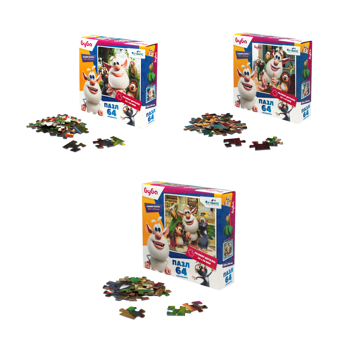 Пазл ORIGAMI Буба классический в ассортименте - фото 2