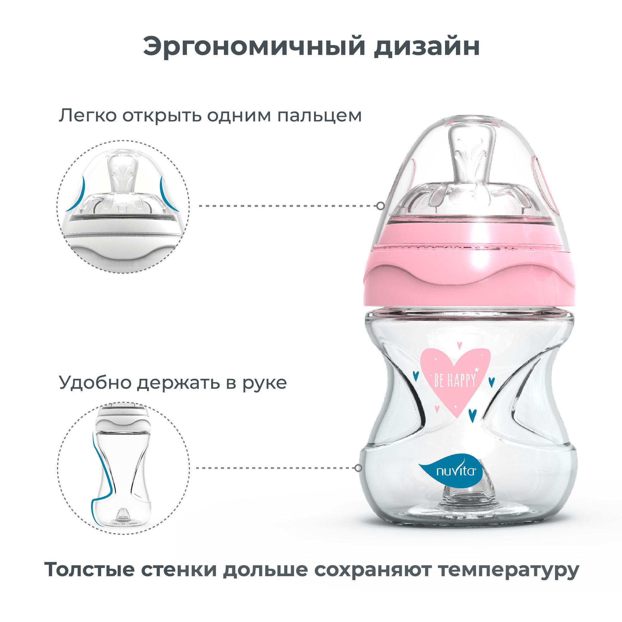 Бутылочка Nuvita Anti-Colic 140 мл - фото 7