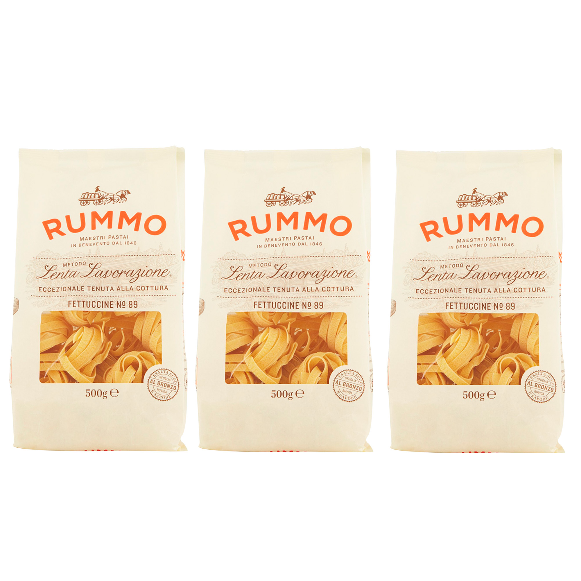 Макароны Rummo паста Упаковка из 3-х пачек гнезда Феттуччине ниди n.89 3х500 г - фото 1