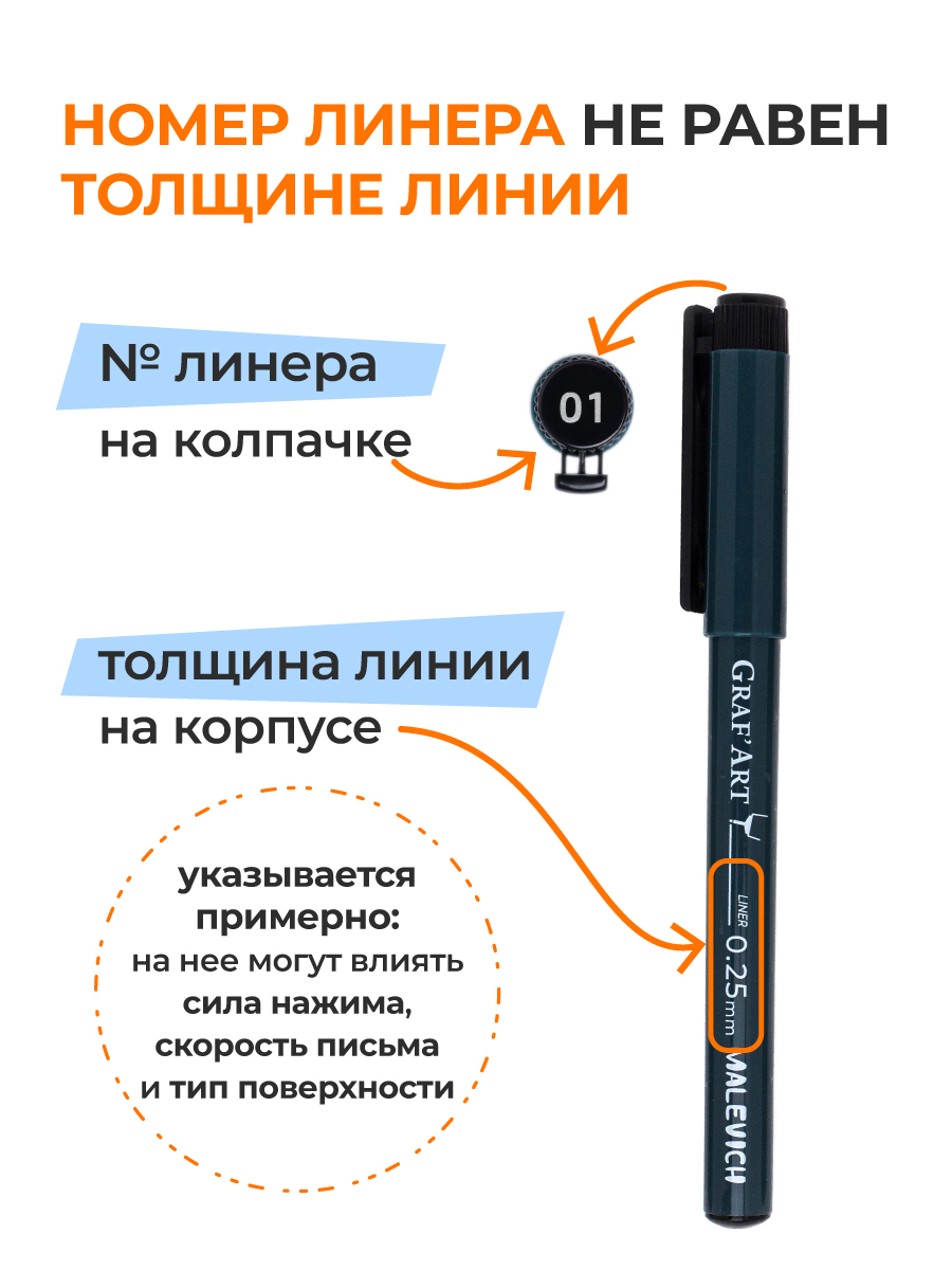 Ручка капиллярная Малевичъ 16 шт. - фото 3