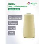 Нитки Astra Craft текстурированные некрученые обметочные 150D/1 5000 ярд 1 шт 129 светло-желтый