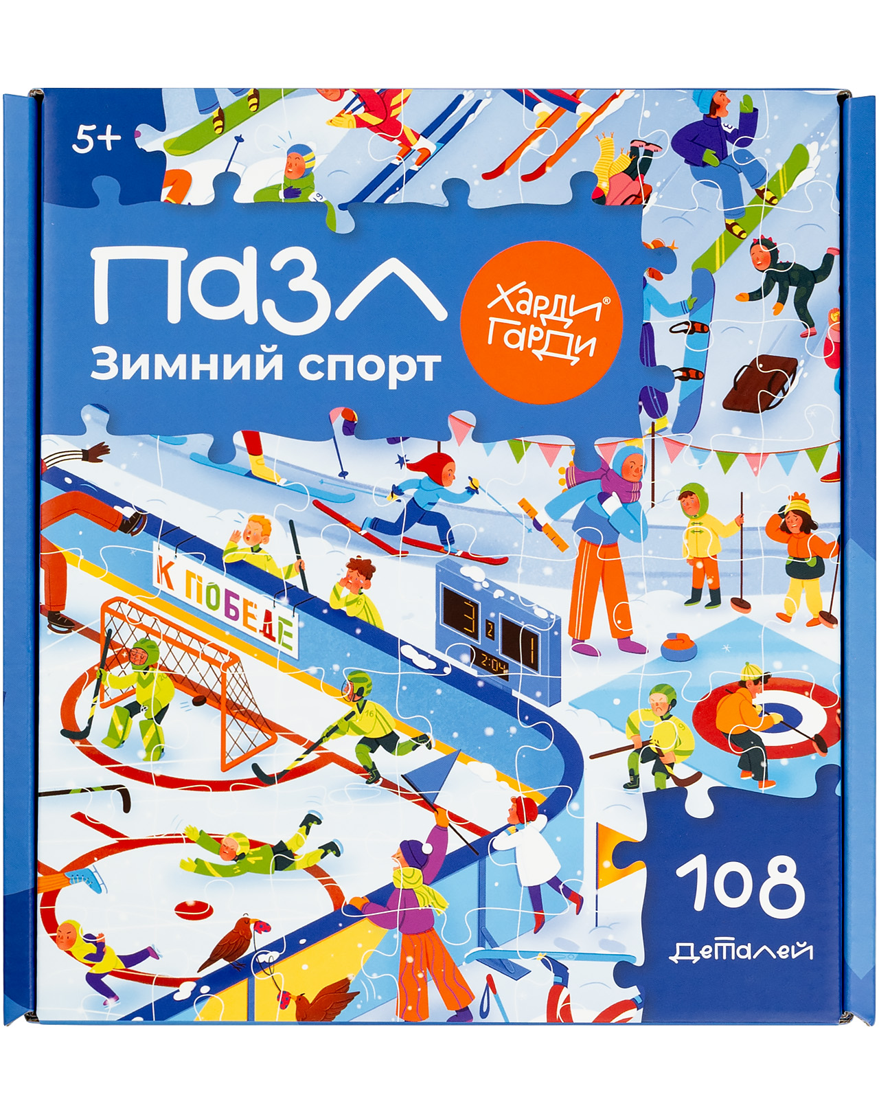 Пазл Харди Гарди Пазл развивающий Зимний спорт классический - фото 1