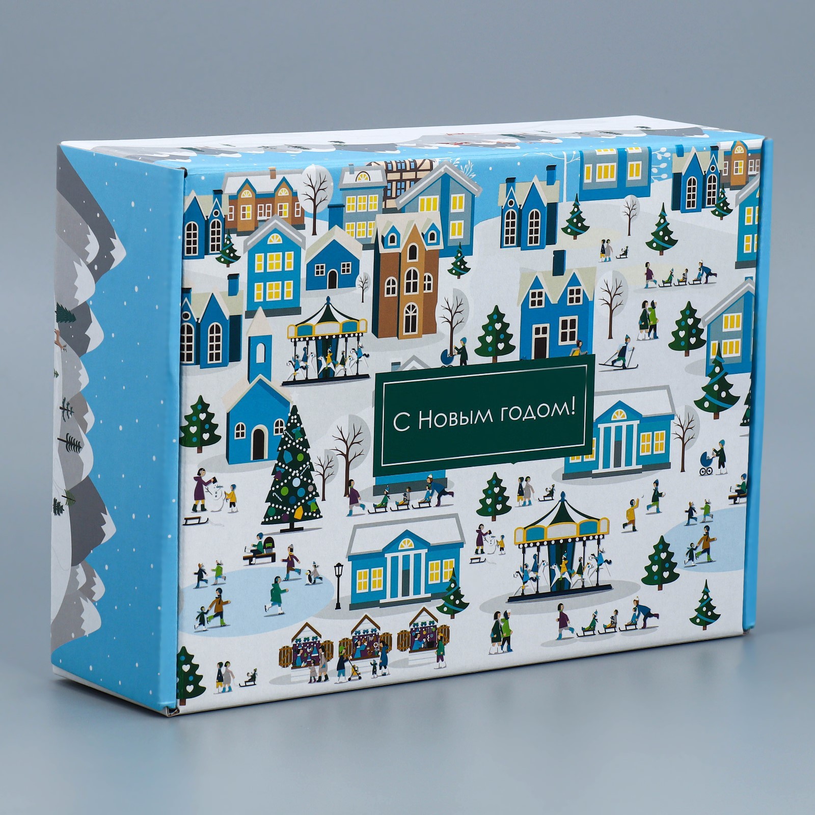 Коробка складная Дарите Счастье "Город", 30,7 х 22 х 9,5 см - фото 4