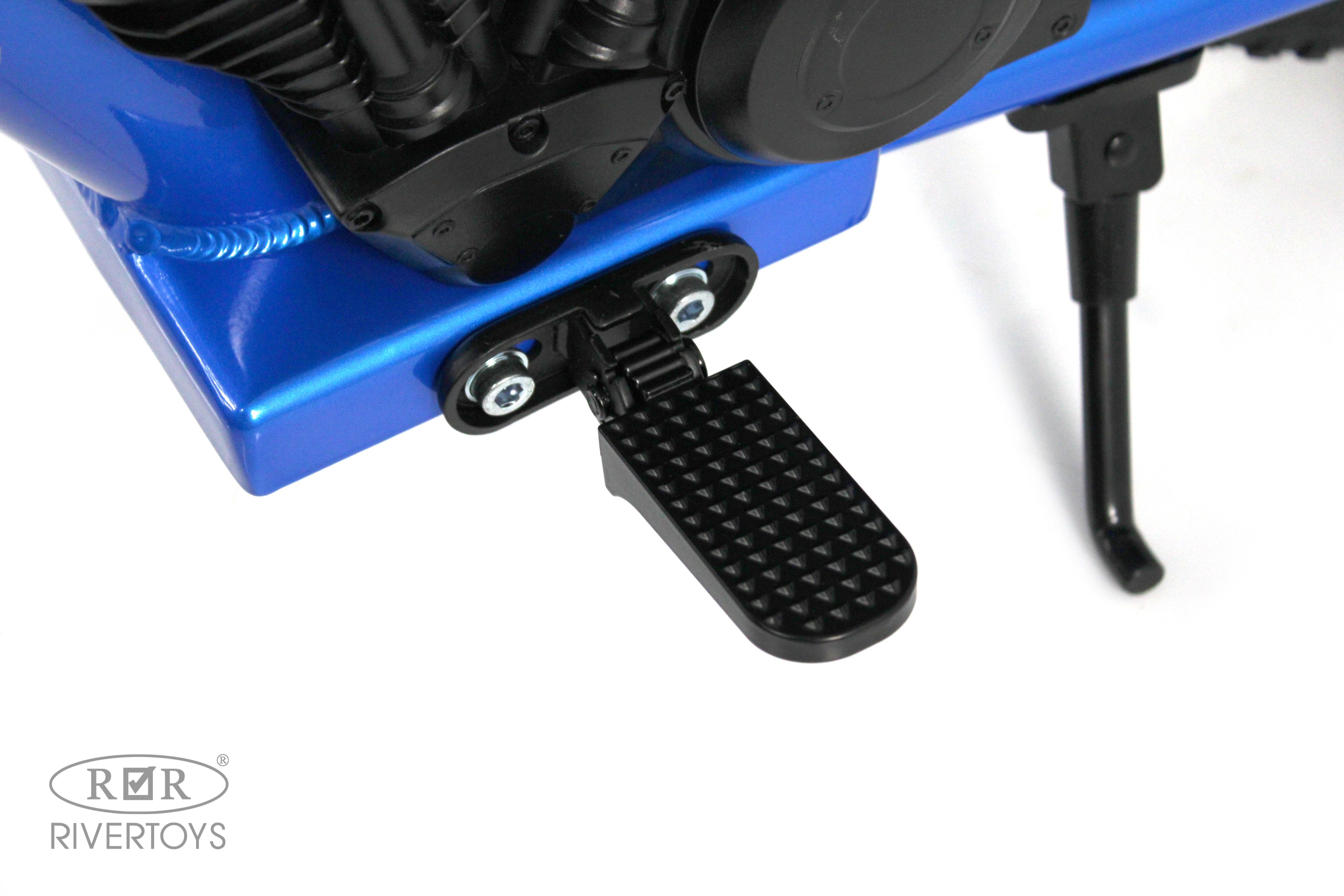 Электромотоцикл RIVERTOYS A001AA-MOTO-BLUE - фото 10