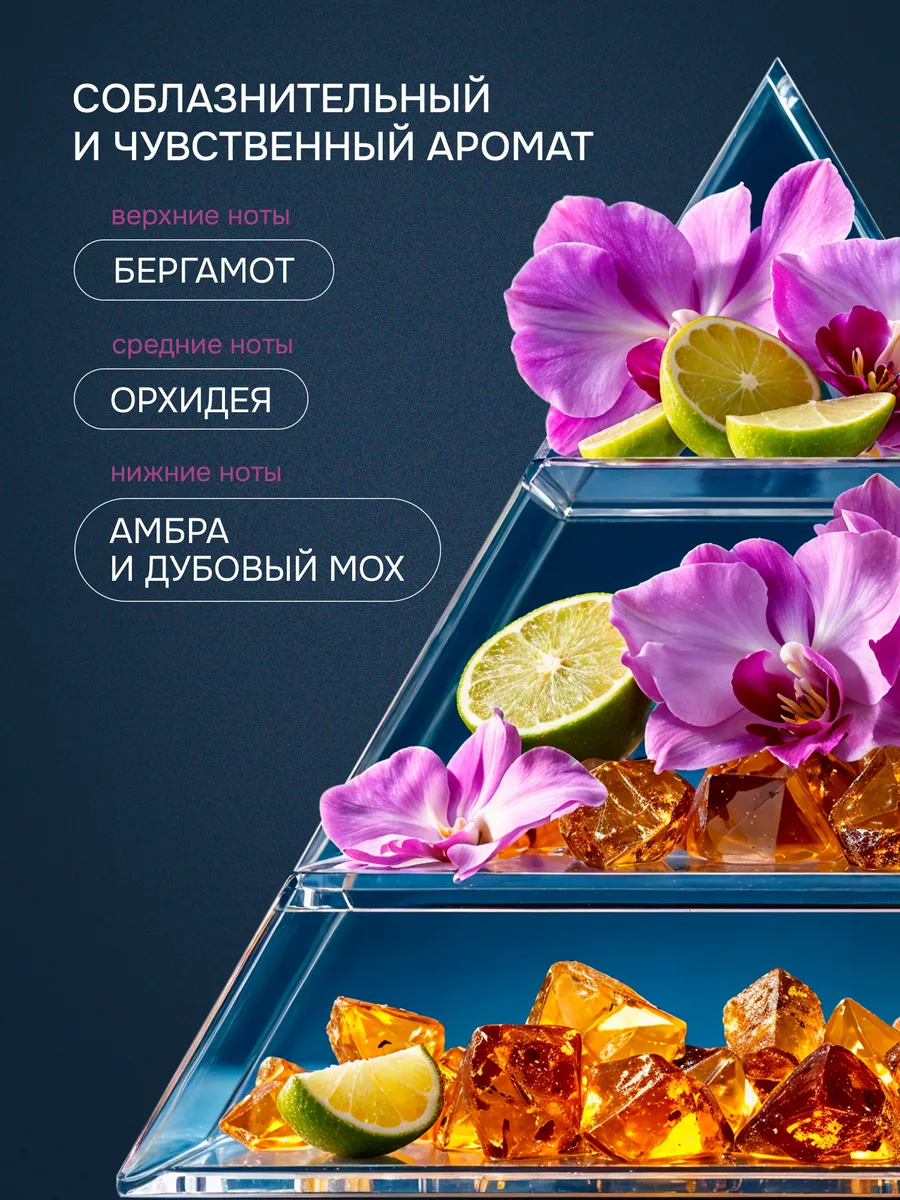 Гель для душа Lavandel Амбра и Орхидея 1000 мл - фото 2