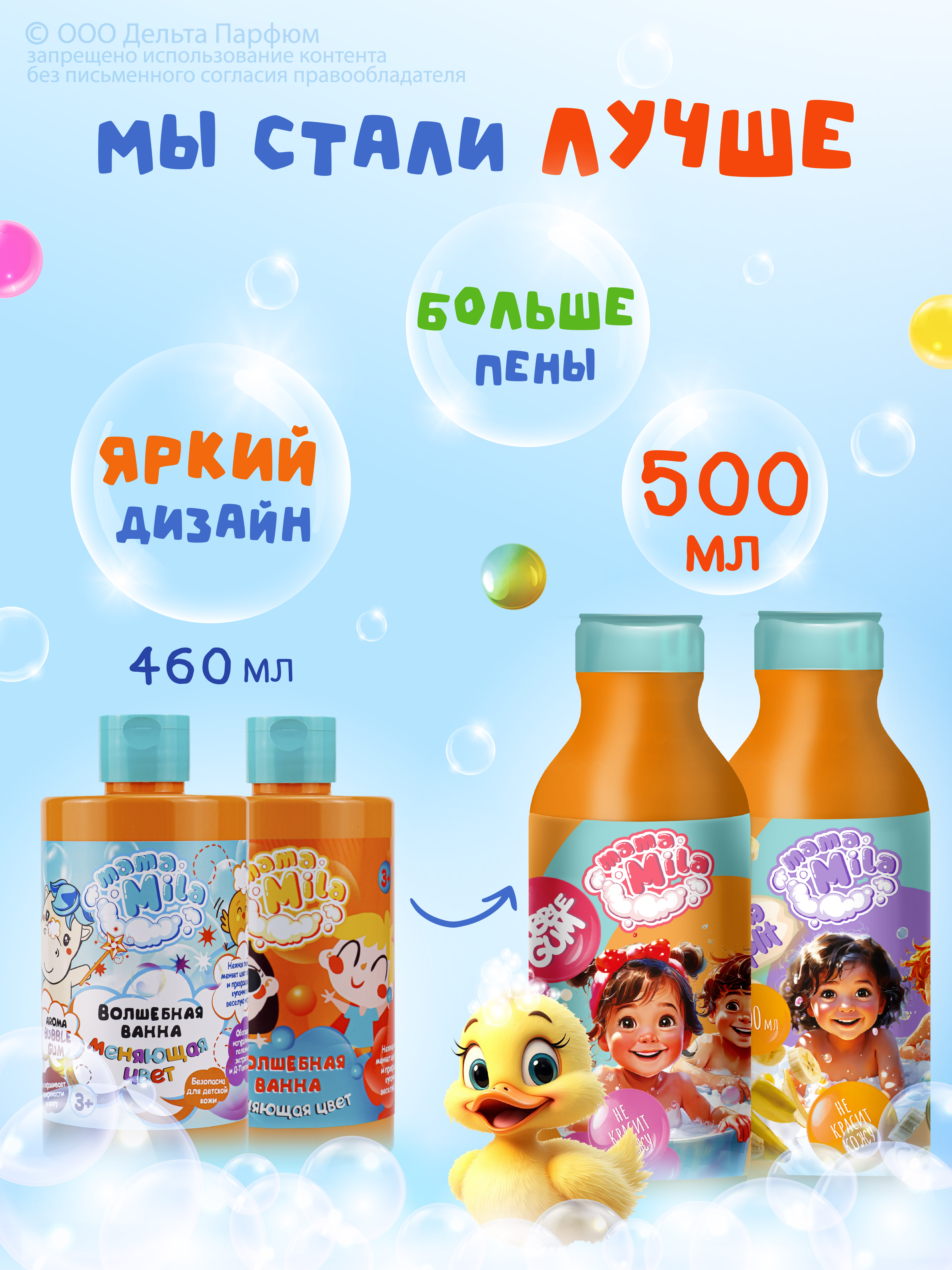 Набор средств DELTA COSMETICS Клубничная панакота Жвачка 500 мл - фото 5