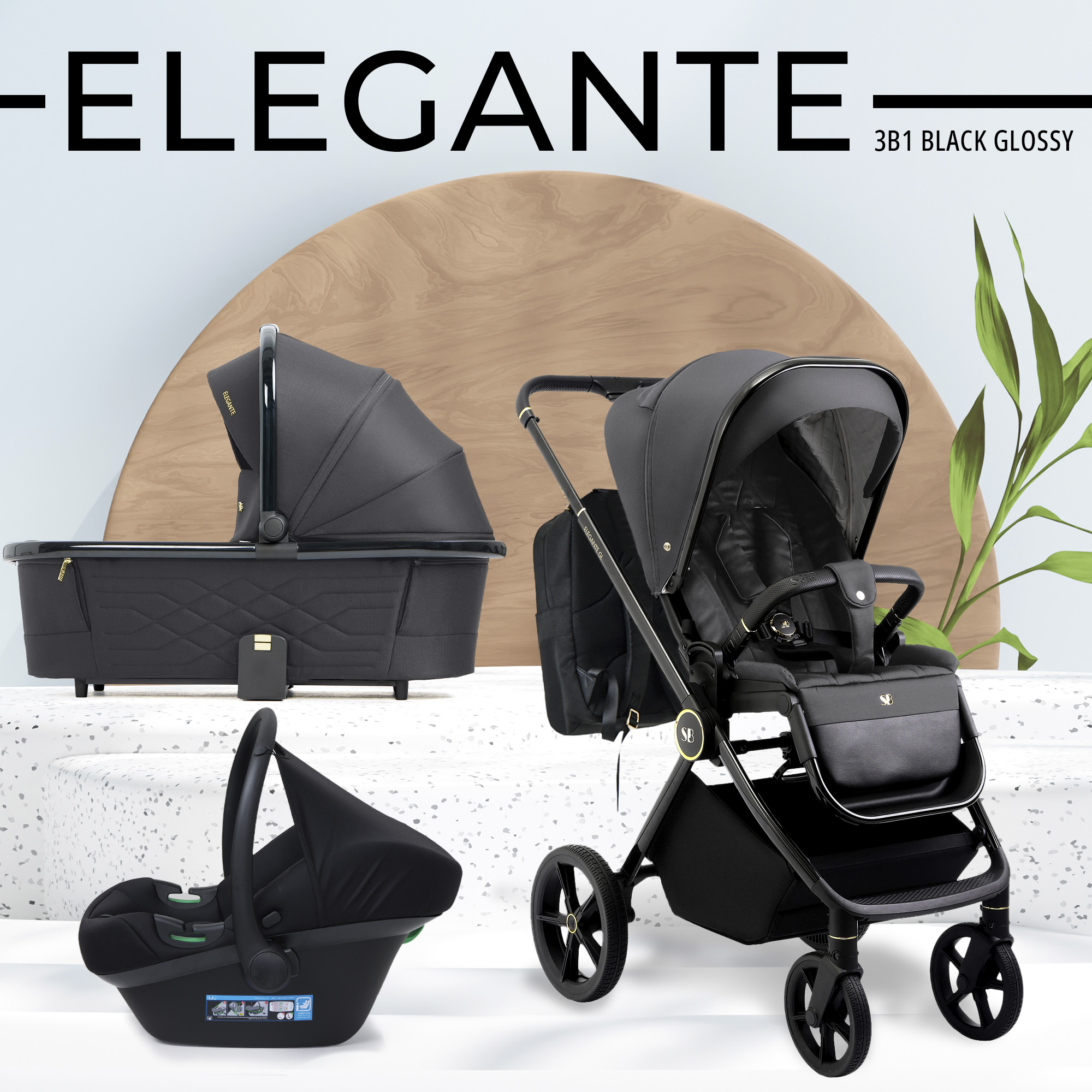 Коляска 3в1 Sweet Baby Elegante Grey - фото 1