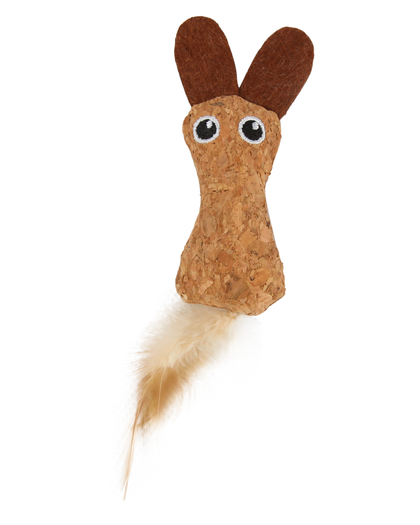 Изображение товара Игрушка для кошек barbaks Зайчик с кошачьей мятой и перьями