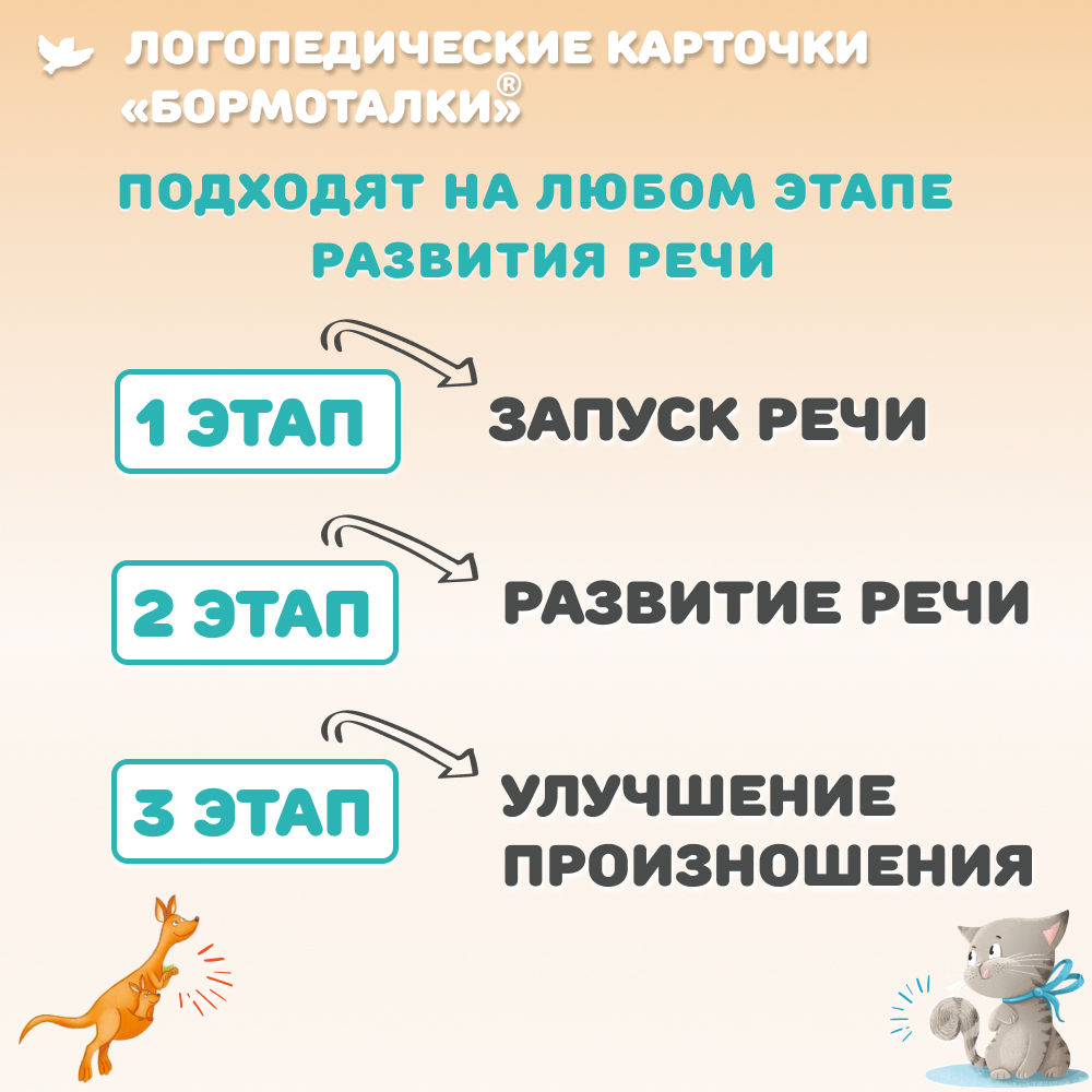 Бормоталки 2в1 1,5+ Умницa Логопедические карточки для запуска и развития речи - фото 9