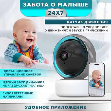 Видеоняня беспроводная You Lucky Smart 2.0. Серая