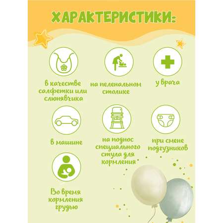 Пелёнки одноразовые Пелигрин 30х45 см 20 шт.