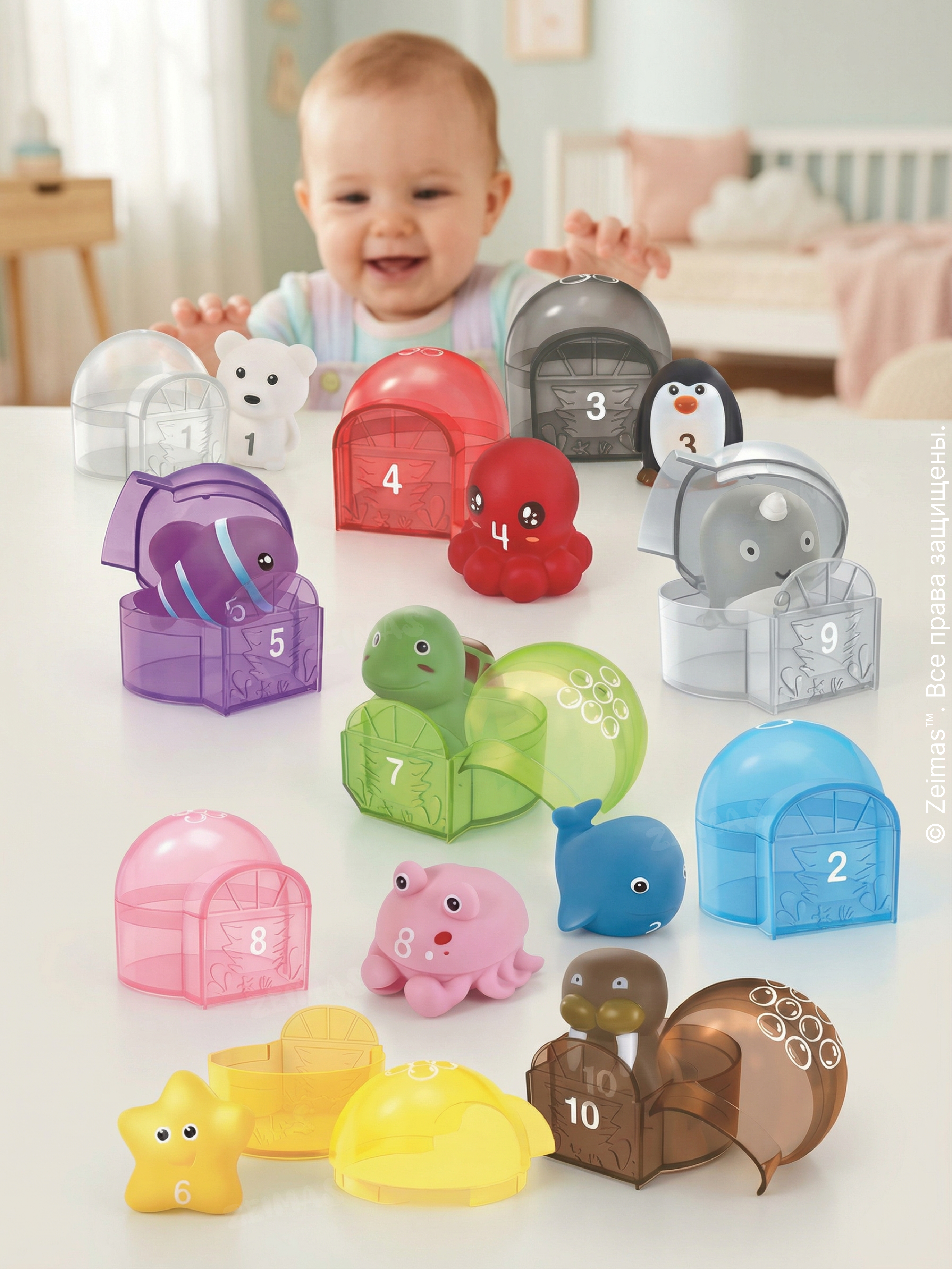 Игрушка Zeimas сортер Развивающий сортер домики - фото 18