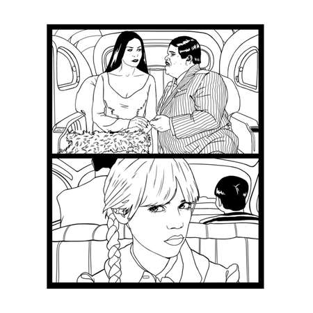 Книга Wednesday Раскраска