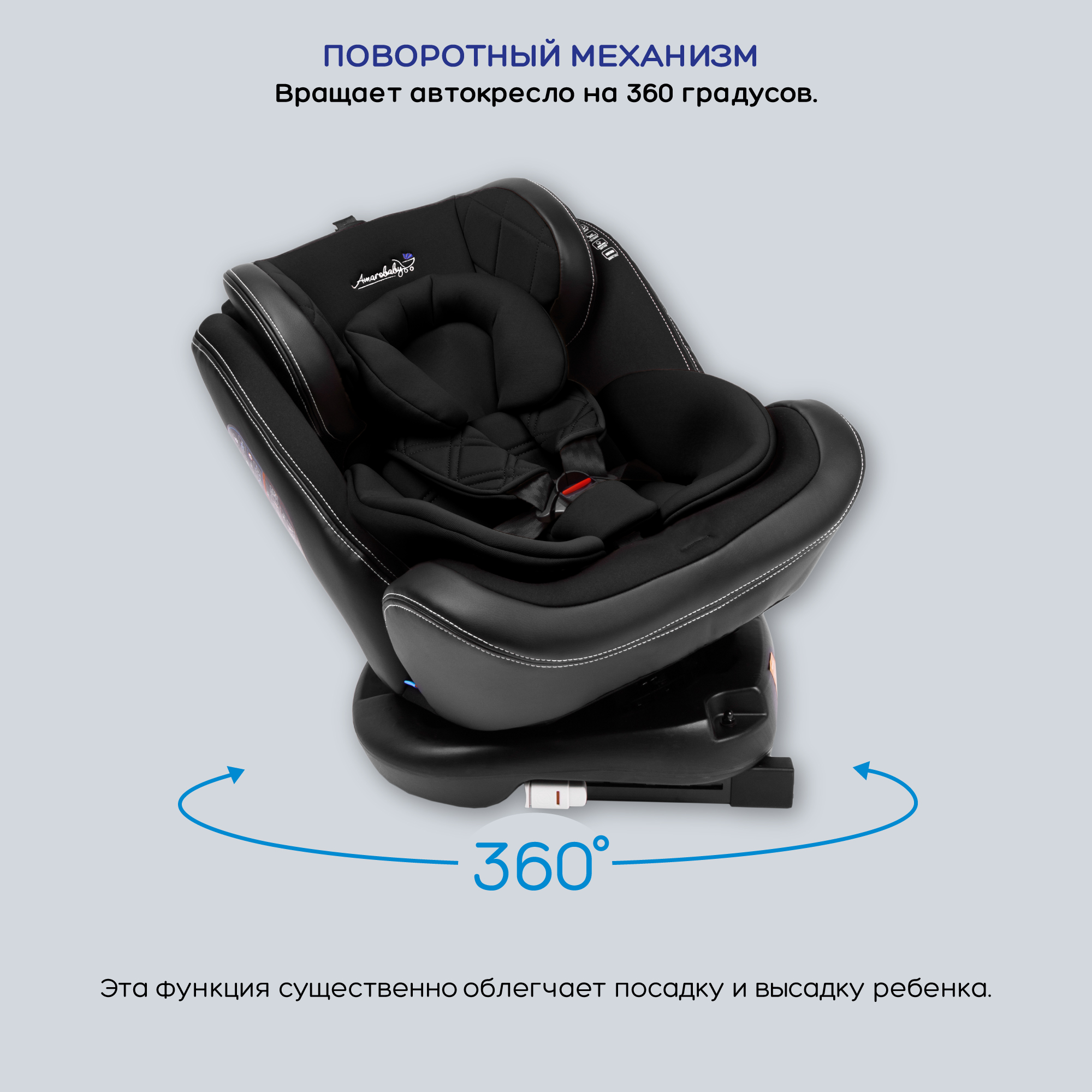 Автокресло Amarobaby ST-3 Isofix 0+/1/2/3 (0-36 кг) - фото 6