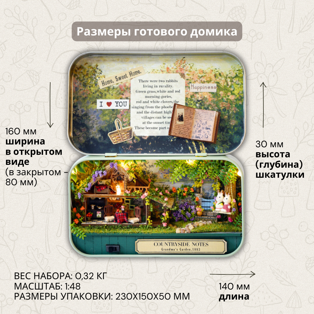 Конструктор Yarvita DIY House Бабушкин сад - фото 8