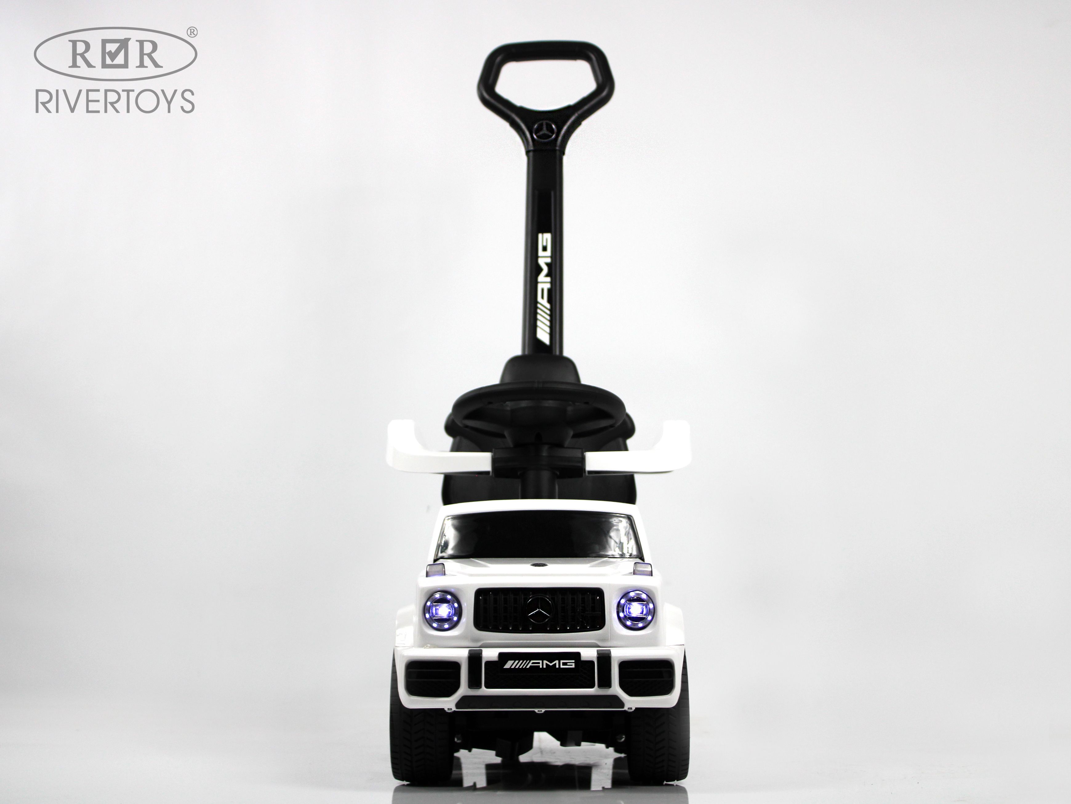 Каталка RIVERTOYS Mercedes-BenzG63 White Diamond белый - фото 6