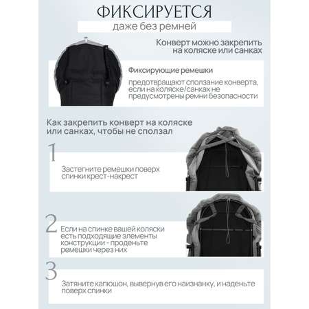 Конверт в коляску Чудо-Чадо Прайм черный