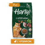Корм для кошек Harty 7кг с кроликом для взрослых стерилизованных полнорационный сухой