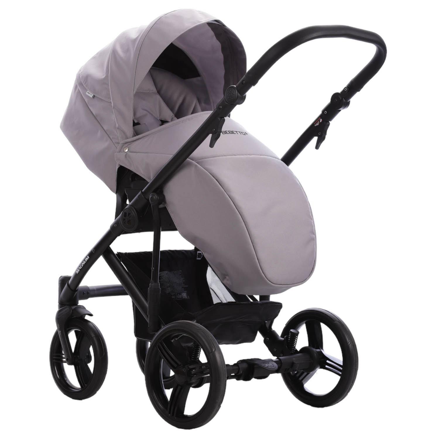 Коляска 2в1 Bebetto Magnum Light серый - фото 6