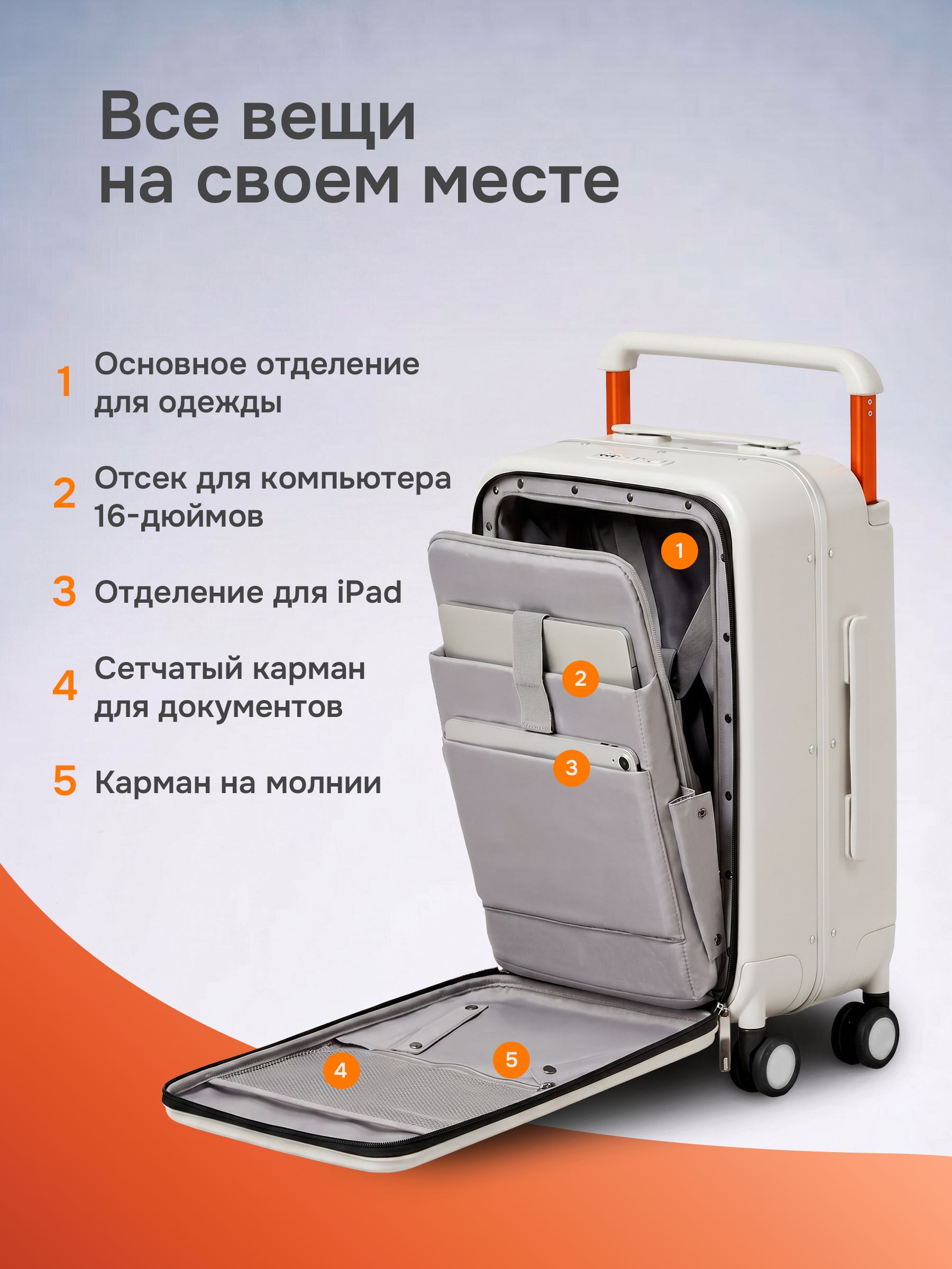 Чемодан MIXI - фото 7