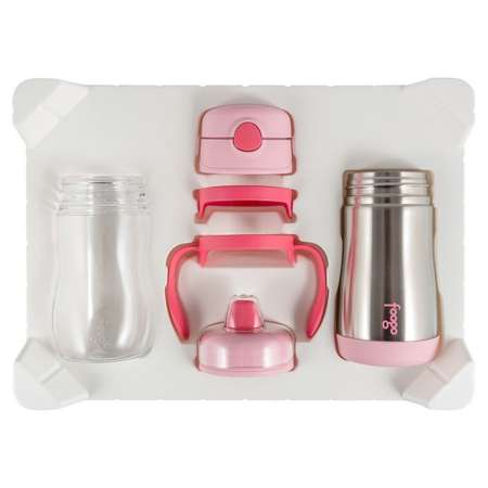 Детский термос и бутылка THERMOS 290 мл. +290 мл. розовый