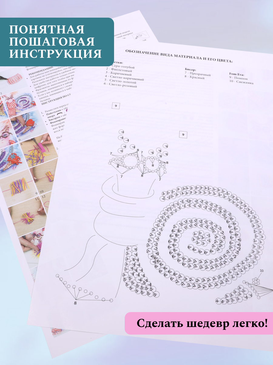 Картина из страз Волшебная мастерская Улиточка - фото 4