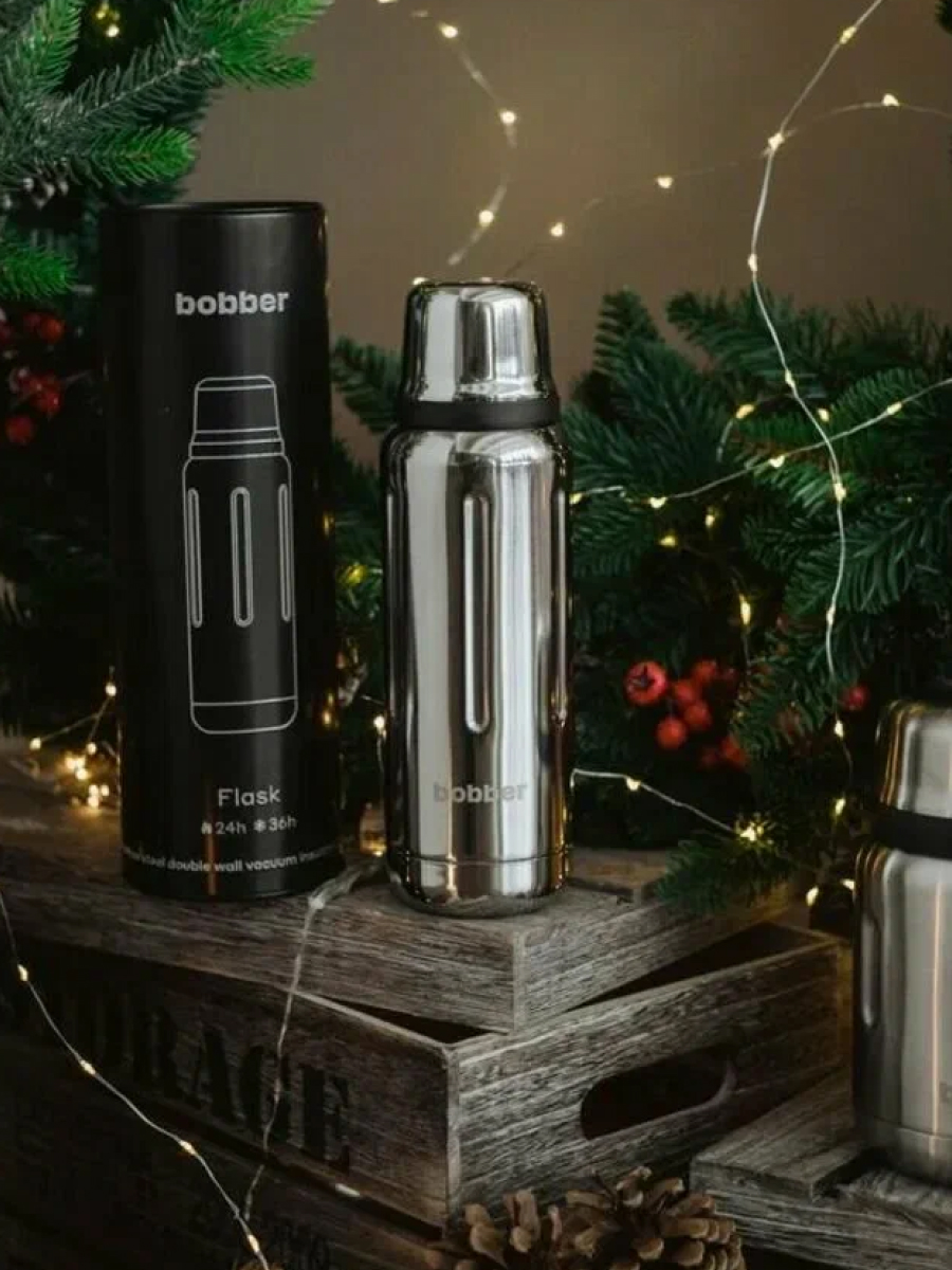 Термос 470 мл для напитков Flask Bobber зеркальный - фото 8