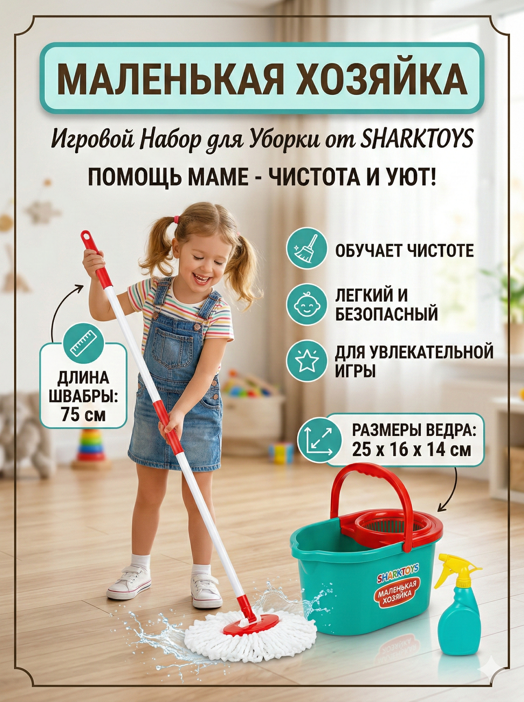 Игрушка SHARKTOYS швабры и мётлы - фото 1