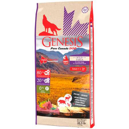 Корм для собак Genesis Pure Canada Wild Taiga Soft с мясом дикого кабана северного оленя и курицы 2.268кг