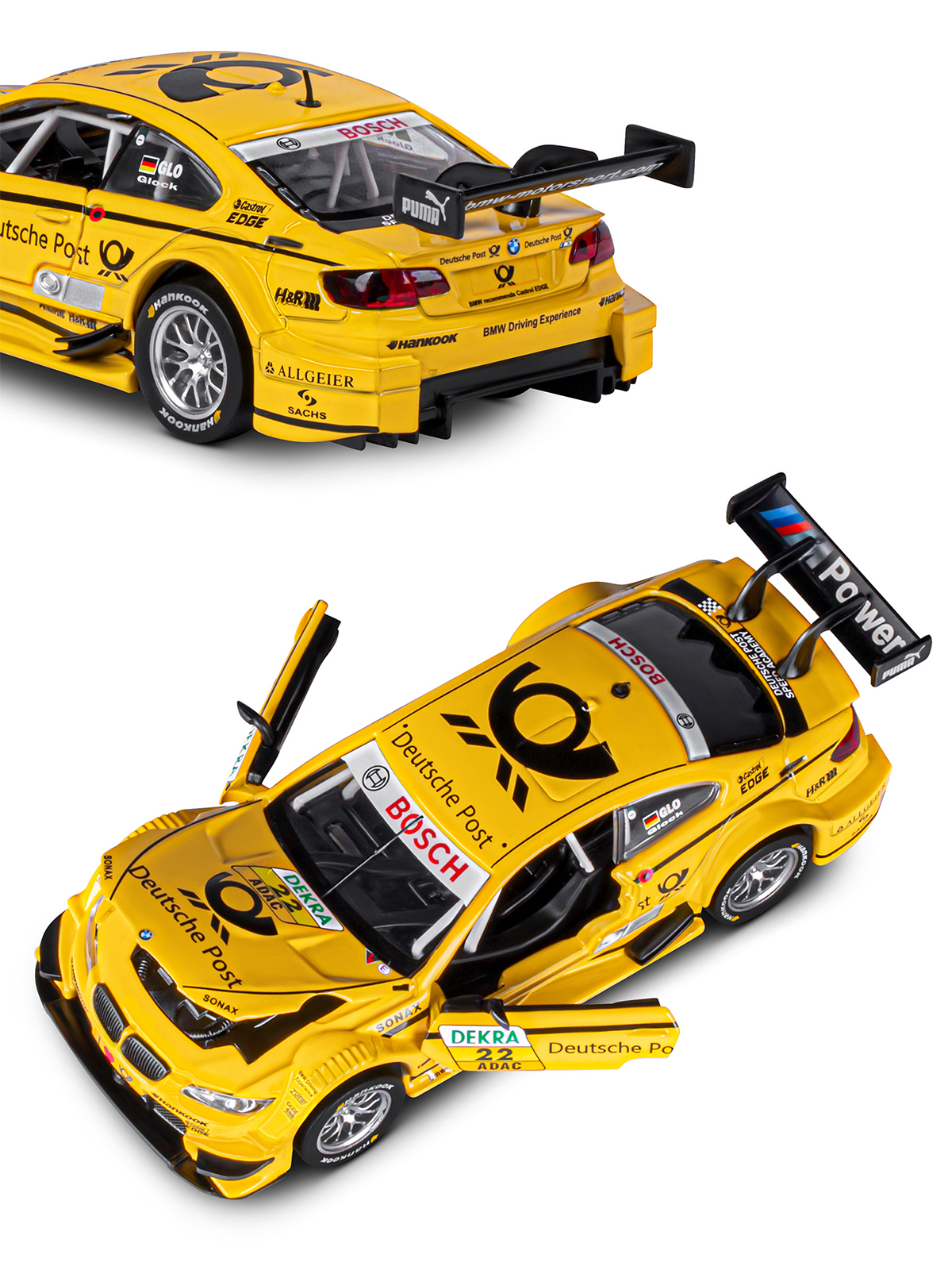 Автомобиль АВТОпанорама BMW M3 DTM 1:32 JB1251303 - фото 10