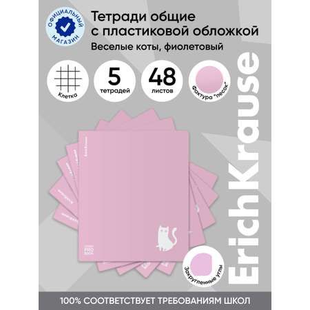 Общая тетрадь ErichKrause клетка 48 лист. 5 шт.