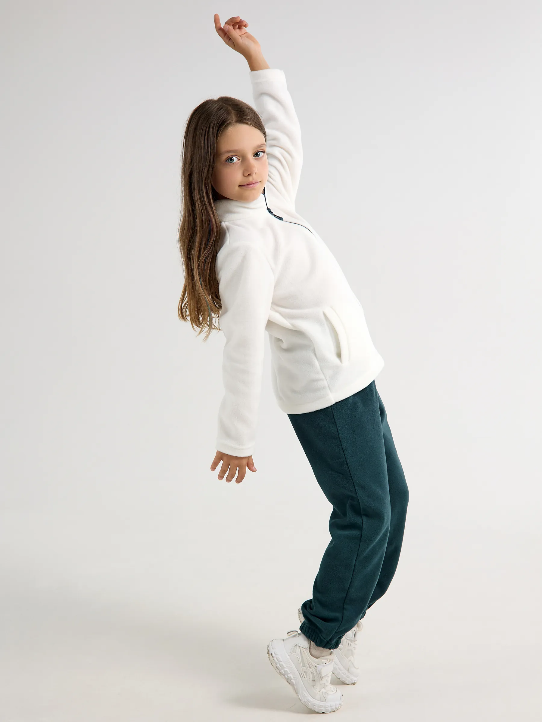 Толстовка и брюки YAXX 013--Костюм экрю/изумрудный - фото 10