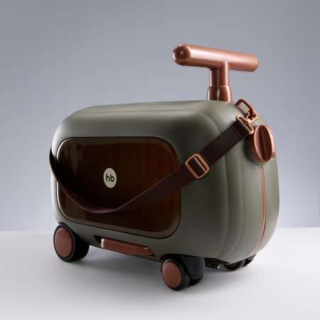 Чемодан Happy Baby travy темно-зеленый