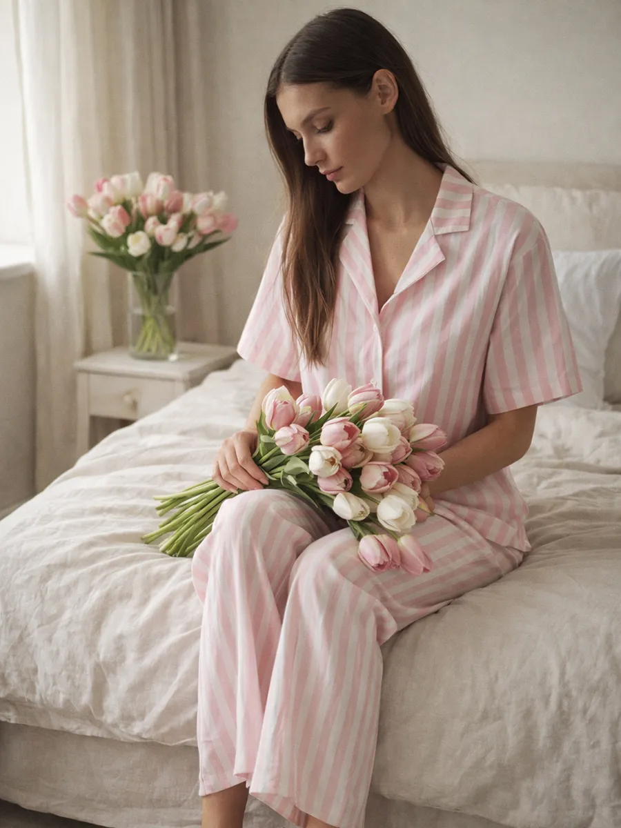 Пижама Mark Formelle (Марк Формэль) 592554/розовая полоска - фото 1