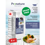 Корм для кошек сухой Pronature Holistic Mediterranean Grain Free беззерновой с лососем 5кг