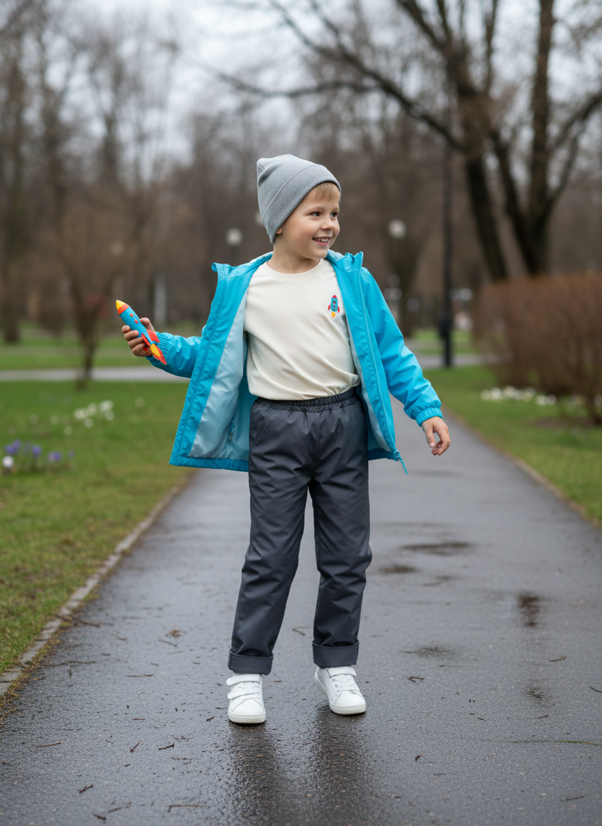 Брюки Arctic kids 10-004/2 серый - фото 4