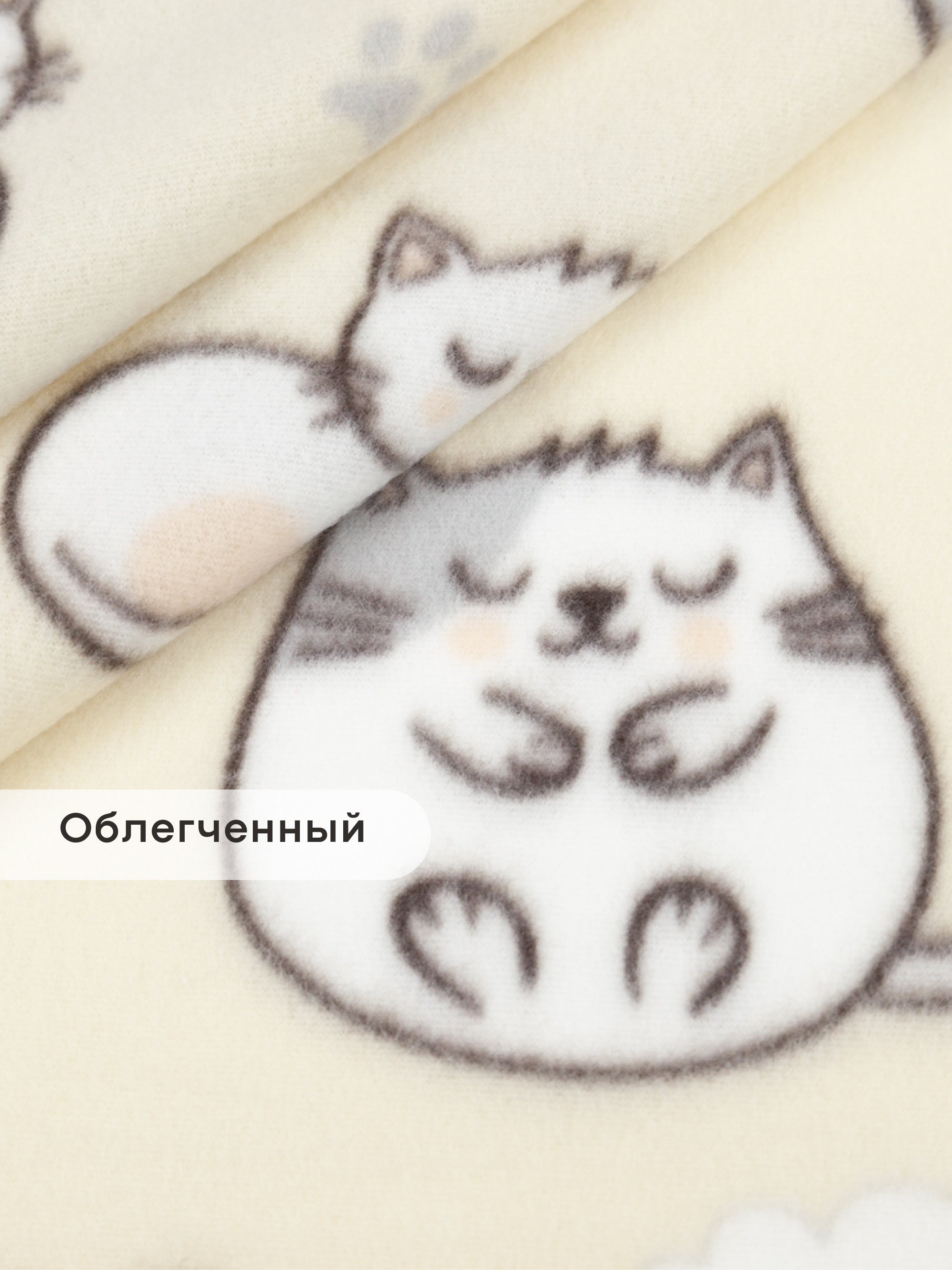 Плед Wellness WPT105-Котики 100 x 150 см флис - фото 5